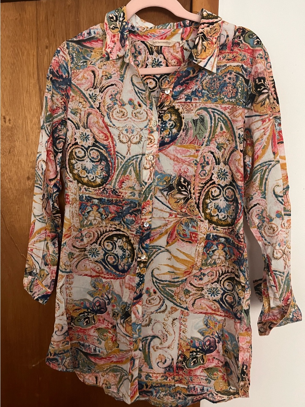 Soft Surroundings 100% Cotton Tunic Blouse